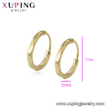 97227 xuping simple style 14k gold color elegant high quality ladies hoop earrings